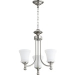 Rossington Chandelier - Satin Nickel / Satin Opal
