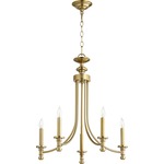 Rossington Bare Chandelier - Aged Brass