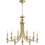 Rossington Bare Chandelier - Aged Brass