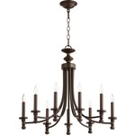 Rossington Bare Chandelier - Oiled Bronze