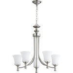 Rossington Chandelier - Satin Nickel / Satin Opal
