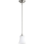 Rossington Mini Pendant - Satin Nickel / Satin Opal