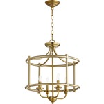 Rossington Bare Pendant / Semi Flush Ceiling Light - Aged Brass