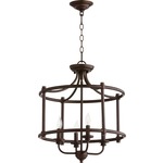 Rossington Bare Pendant / Semi Flush Ceiling Light - Oiled Bronze