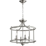 Rossington Bare Pendant / Semi Flush Ceiling Light - Satin Nickel