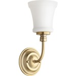 Rossington Swoop Wall Light - Aged Brass / Satin Opal