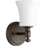 Rossington Wall Light - Oiled Bronze / Satin Opal