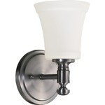 Rossington Wall Light - Satin Nickel / Satin Opal