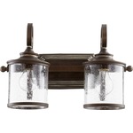 San Miguel Bathroom Vanity Light - Vintage Copper / Clear Seeded