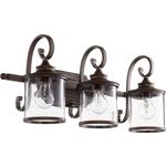 San Miguel Bathroom Vanity Light - Vintage Copper / Clear Seeded