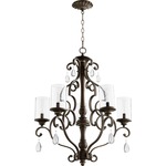 San Miguel Chandelier - Vintage Copper / Clear Seeded