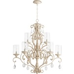San Miguel Chandelier - Persian White / Clear Seeded