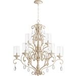 San Miguel Chandelier - Persian White / Clear Seeded