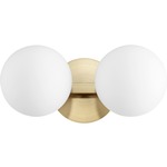 Signature Globe Bathroom Vanity Light - Aged Brass / Satin Opal