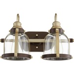Signature 586 Bathroom Vanity Light - Aged Brass / Oiled Bronze / Clear