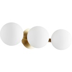 Signature Globe Bathroom Vanity Light - Aged Brass / Satin Opal