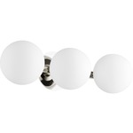 Signature Globe Bathroom Vanity Light - Polished Nickel / Satin Opal
