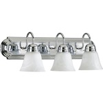 Signature 5094 Bathroom Vanity Light - Faux Alabaster / Chrome