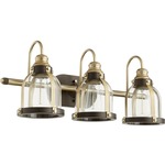 Signature 586 Bathroom Vanity Light - Aged Brass / Oiled Bronze / Clear