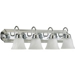 Signature 5094 Bathroom Vanity Light - Faux Alabaster / Chrome