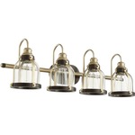 Signature 586 Bathroom Vanity Light - Aged Brass / Oiled Bronze / Clear