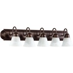 Signature 5094 Bathroom Vanity Light - Faux Alabaster / Oiled Bronze