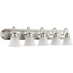 Signature 5094 Bathroom Vanity Light - Faux Alabaster / Satin Nickel