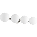 Signature Globe Bathroom Vanity Light - Satin Nickel / Satin Opal