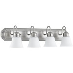 Signature 5094 Bathroom Vanity Light - Satin Opal / Satin Nickel