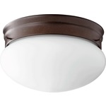 Signature Blob Ceiling Light Fixture - Satin Opal / Oiled Bronze