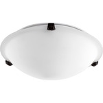 Signature Clipped Ceiling Light Fixture - Oiled Bronze / Satin Opal