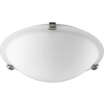 Signature Clipped Ceiling Light Fixture - Satin Nickel / Satin Opal