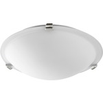 Signature Clipped Ceiling Light Fixture - Polished Nickel / Satin Opal