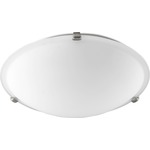 Signature Clipped Ceiling Light Fixture - Satin Nickel / Satin Opal