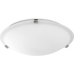 Signature Clipped Ceiling Light Fixture - Polished Nickel / Satin Opal