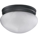 Signature Mushroom Ceiling Light Fixture - Toasted Sienna / Faux Alabaster