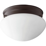 Signature Blob Ceiling Light Fixture - Satin Opal / Oiled Bronze