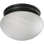 Signature Mushroom Ceiling Light Fixture - Old World / Faux Alabaster