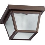 Signature Cage Outdoor Ceiling Light Fixture - Oiled Bronze / Clear