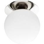 Signature 339 Wall / Ceiling Light Fixture - Polished Nickel / Satin Opal