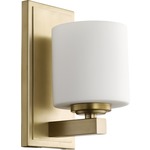 Signature 5669 Wall Light - Aged Brass / Satin Opal