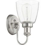 Signature 548 Wall Light - Satin Nickel / Clear Seeded