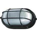 Signature 680 Outdoor Bulkhead Wall Light - Black / Frosted