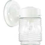 Signature Outdoor Jelly Jar Wall Light - White / Clear
