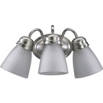 Signature Ribbed Bathroom Vanity Light - Satin Nickel / White