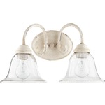 Spencer Bathroom Vanity Light - Clear Seeded / Persian White