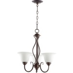 Spencer Chandelier - Satin Opal / Oiled Bronze
