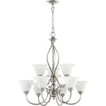 Spencer Chandelier - Faux Alabaster / Classic Nickel