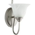 Spencer Wall Sconce - Faux Alabaster / Classic Nickel
