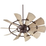 Windmill Indoor / Outdoor Ceiling Fan - Oiled Bronze / Weathered Oak